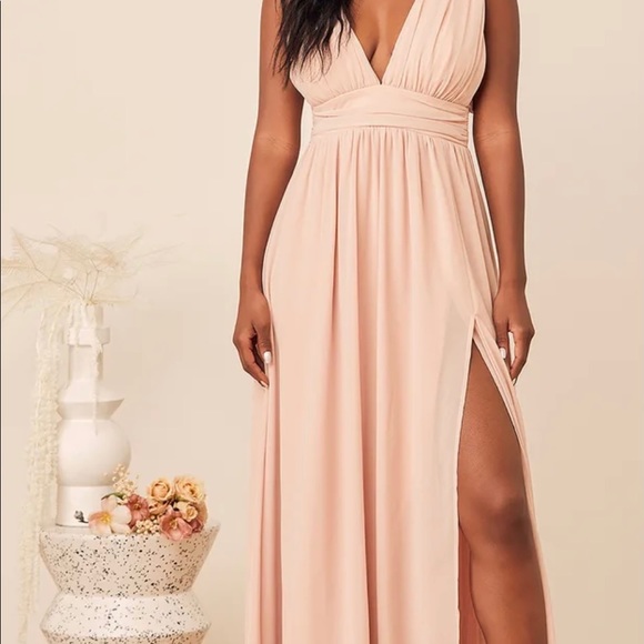 Lulus Heavenly Hues Blush Maxi Dress - Picture 6 of 11